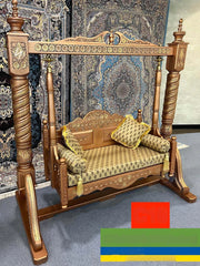 Maharaja Indian Hand Carved Painted 2 seater Swing
