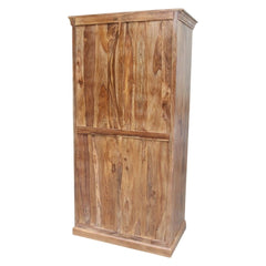 Indian Solid Wood Cabinet Natural 100 x 60 x 200 Cm