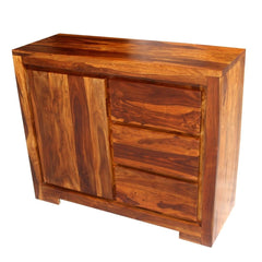 Boston Contemporary Solid Wood 3 Drawers 1 Doors Chest Of Drawers