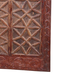 Indian Hand Carved Solid Wooden Barn Door Panel A75