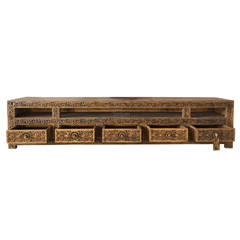Indian Hand Carved Solid Wooden TV Unit 09