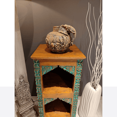 Indian Hand Carved Solid Wood Side Table 05