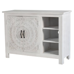 Mandala Lace Hand Carved Solid Wood TV Unit Stand B26