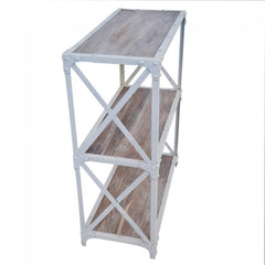 Angle Industrial Small Bookshelf book stand White