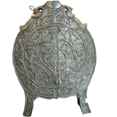 Indian Wooden & Silver Metal Handmade Carved Daybed Sofa D24