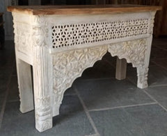 Mehrab Wooden Carved Entryway Console Table