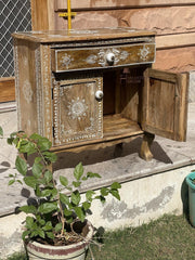 Indian Hand Carved Solid Wood Cabinet D137