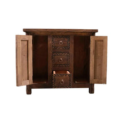 Indian Hand Carved Solid Wood Bathroom Vanity V08