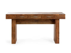 Gfine Console table with three drawers made of solid sheesham wood 119x38x76Cm