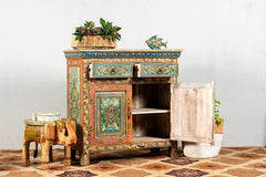 The Gileteen Handpainted 2 Door Cabinet for Living Room