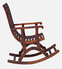 Heritage Heirlooms Sheesham Wood Rocking Chair in Honey Oak Finish