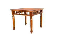 Heritage Heirlooms Solid Mango Wood Traditional Design 4 Seater Dining Table Set for Home and Living Room