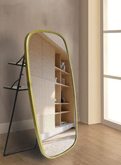 Corsica Ohana Oval Full-Length with Detachable Stand in Mild Steel Wall & Free-Standing Glam Gold Mirror Frame