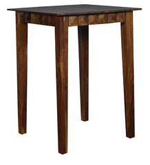 Gfine Bar table set with two chairs made of solid sheesham wood 81x81x101Cm