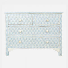 Maaya Bone Inlay Chest of Drawer sideboard Navy Blue