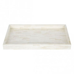 Maaya Full Bone Inlay Serving Tray - White 49x39x5cm