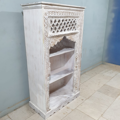 Handmade Indian Furniture Mehrab Solid Hard Wood Bookshelf 90X40X155CM