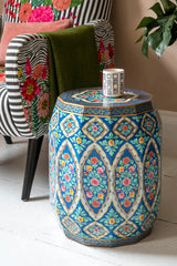 Avani Hand Painted Mango Wood Side Table 25