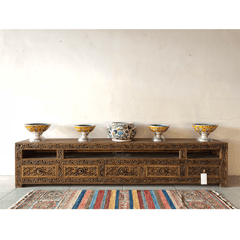 Indian Hand Carved Solid Wooden TV Unit 09