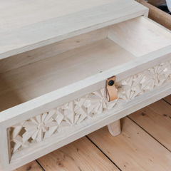 Hand Carved Solid Wood Bedsides Table 68