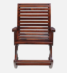 Heritage Heirlooms Sheesham Wood Rocking Chair in Honey Oak Finish