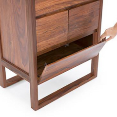 The Attic Tika Wood Designer Bar Cabinet Honey