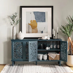 Indian Handmade Solid Wood Carved Sideboard