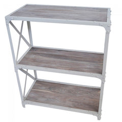 Angle Industrial Small Bookshelf book stand White