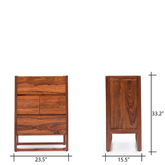 The Attic Tika Wood Designer Bar Cabinet Honey