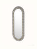Glass Floral Inlay Oval Full-length Mirror 13