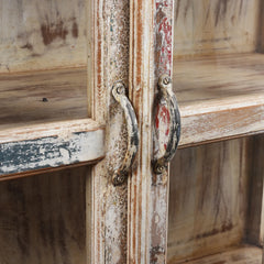 Rustica Reclaimed Solid Hard Wood Glass Door Cabinet D24