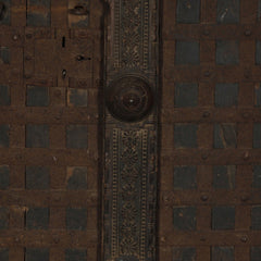 Indian Vintage Antique Hand Carved Reclaimed Wood Door Panel 122