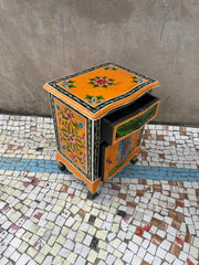 Indian Hand Painted Solid Wood Bedsides Table B4