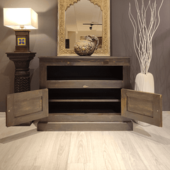 Indian Hand Carved Solid Hard Wood Cabinet D13