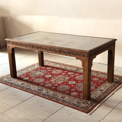 Antique Indian Hand Carved  Solid Wood Dining Table 15