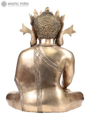 Indian Crown Buddha Tibetan Buddhist Buddha In Brass Statue