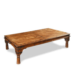 Takhat Indian Hand Carved Solid Wood Coffee Table C51