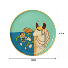 Traditional Rajasthani Hand Painted Wall Decor Plates 08