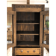 Metal Factory Industrial Indian Solid Wood & Metal Cabinet Bookshelf B13