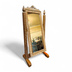 Indian Hand Carved Solid Wooden Mirror Frame 80