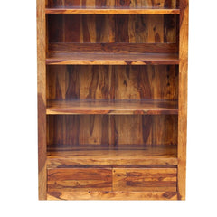 Boston Kompact Light Solid Wood Large Bookcase With Drawers Size