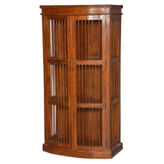 Shutter Indian Solid Wood Wooden Bars Curio Display Cabinet Bookcase