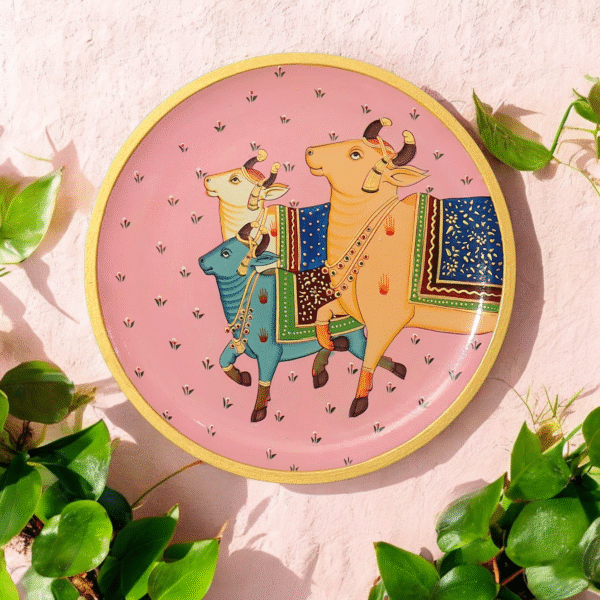 Traditional Rajasthani Hand Painted Wall Decor Plates 09