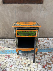Indian Hand Painted Solid Wood Bedsides Table B4