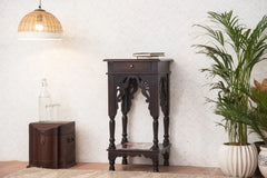 Indian Hand Carved Sheesham Wood Side Table 16