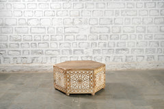 Indian Hand Carved Mango Wood Coffee Table