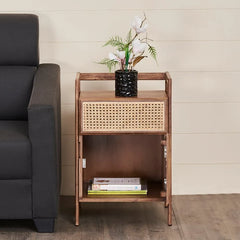 Rattan Elegance Series Solid Wood Side Table 26