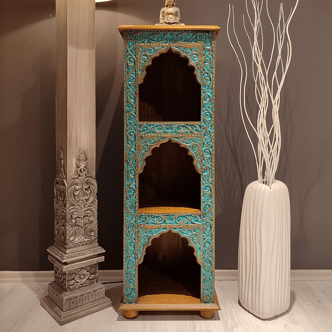 Indian Hand Carved Solid Wood Side Table 07