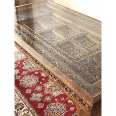 Antique Indian Hand Carved  Solid Wood Dining Table 15