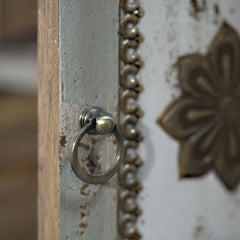 Vintage Hand Carved Brass Work Solid Wood Console Table 68